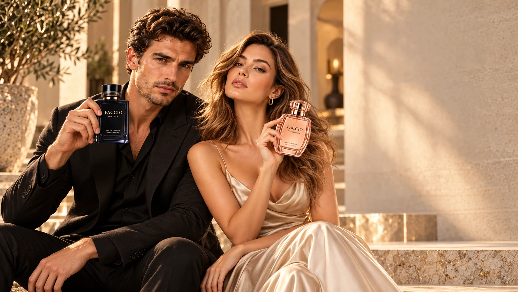 Faccio men and women fragrance campaign image