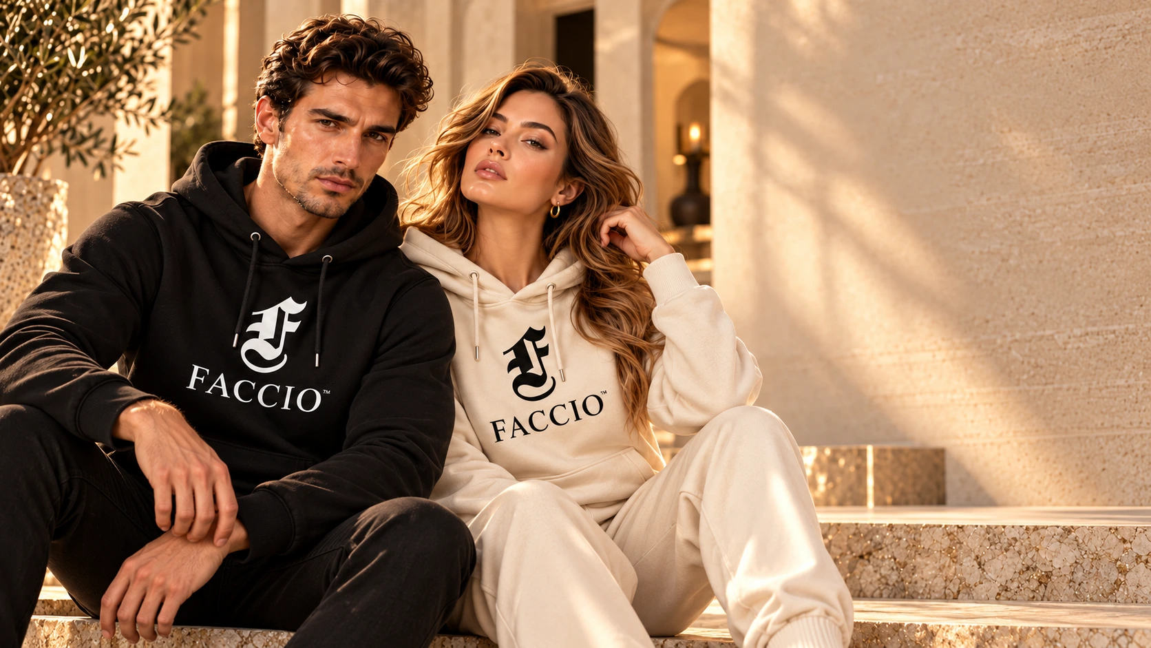 Faccio men and women sweatshirt campaign image
