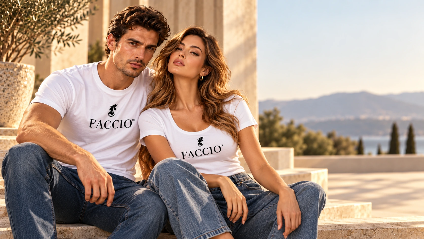 Faccio men and women t-shirt campaign image