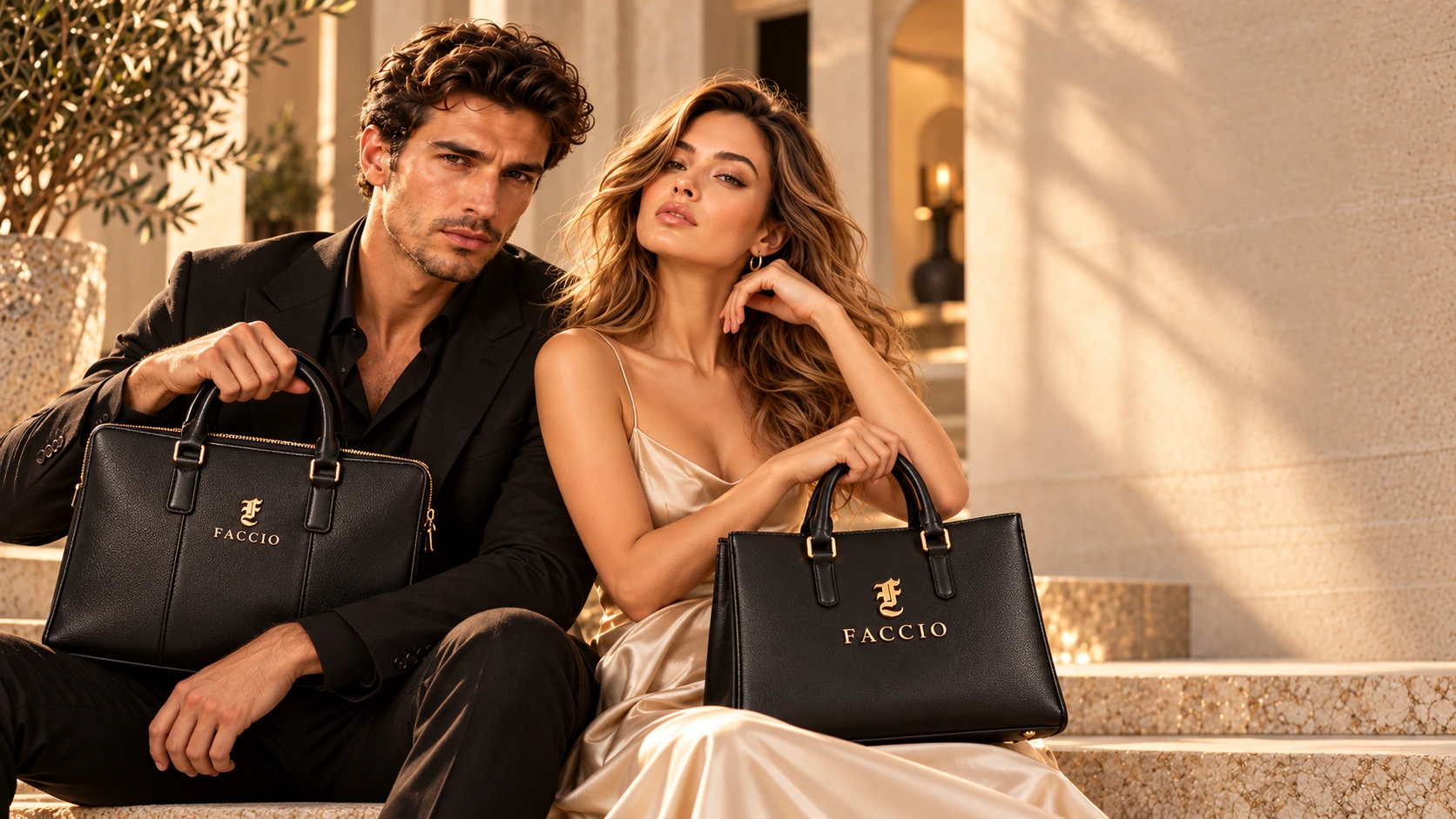 Faccio men and women bag campaign image