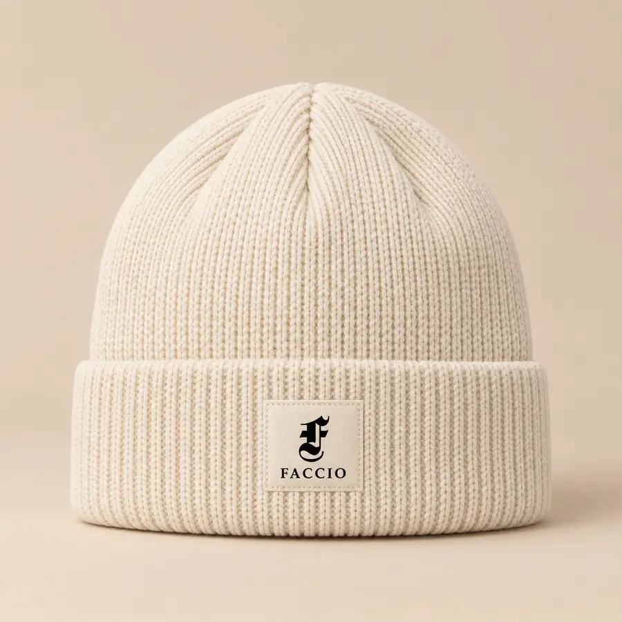Faccio Men's Ribbed Knit Beanie