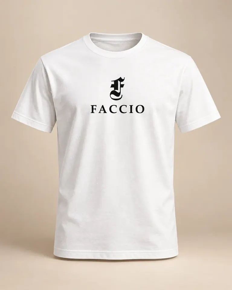 Faccio Men's Heavyweight Logo T-Shirt