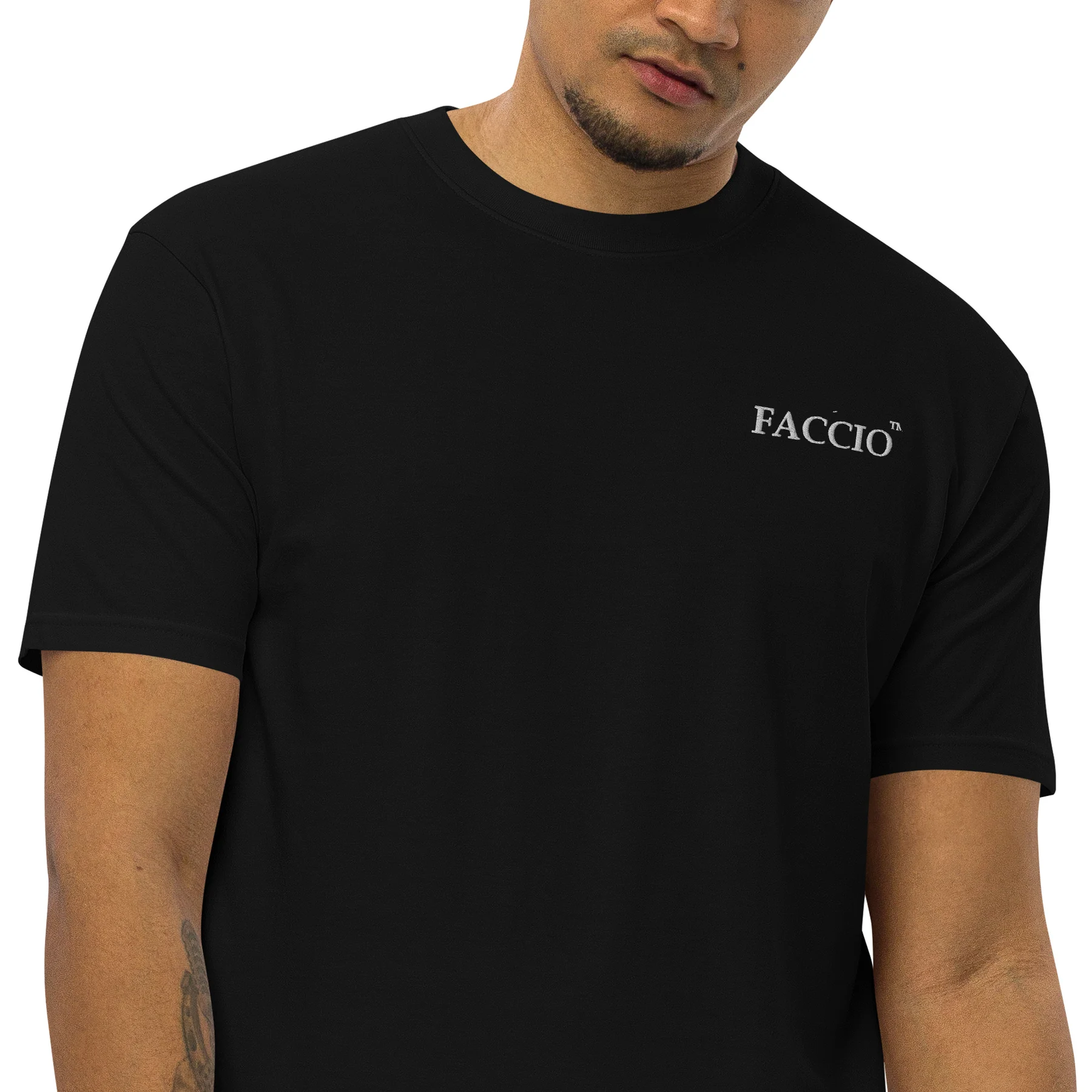 Faccio shirt worn by a model