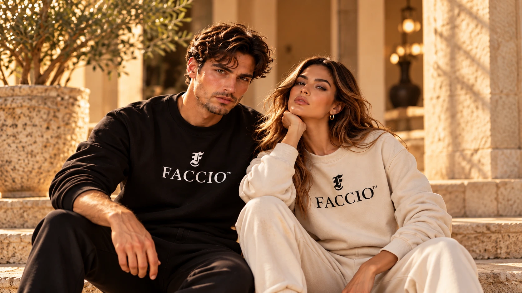 Faccio men and women hoodie campaign image
